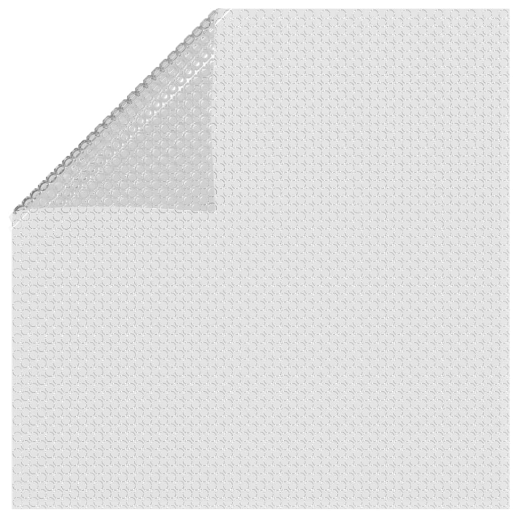 vidaXL flydende solopvarmet poolovertræk 975x388 cm PE grå