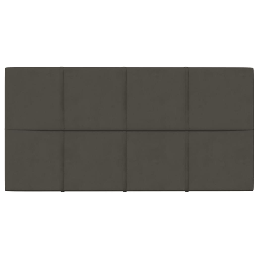 vidaXL vægpaneler 12 stk. 60x30 cm 2,16 m² fløjl mørkegrå