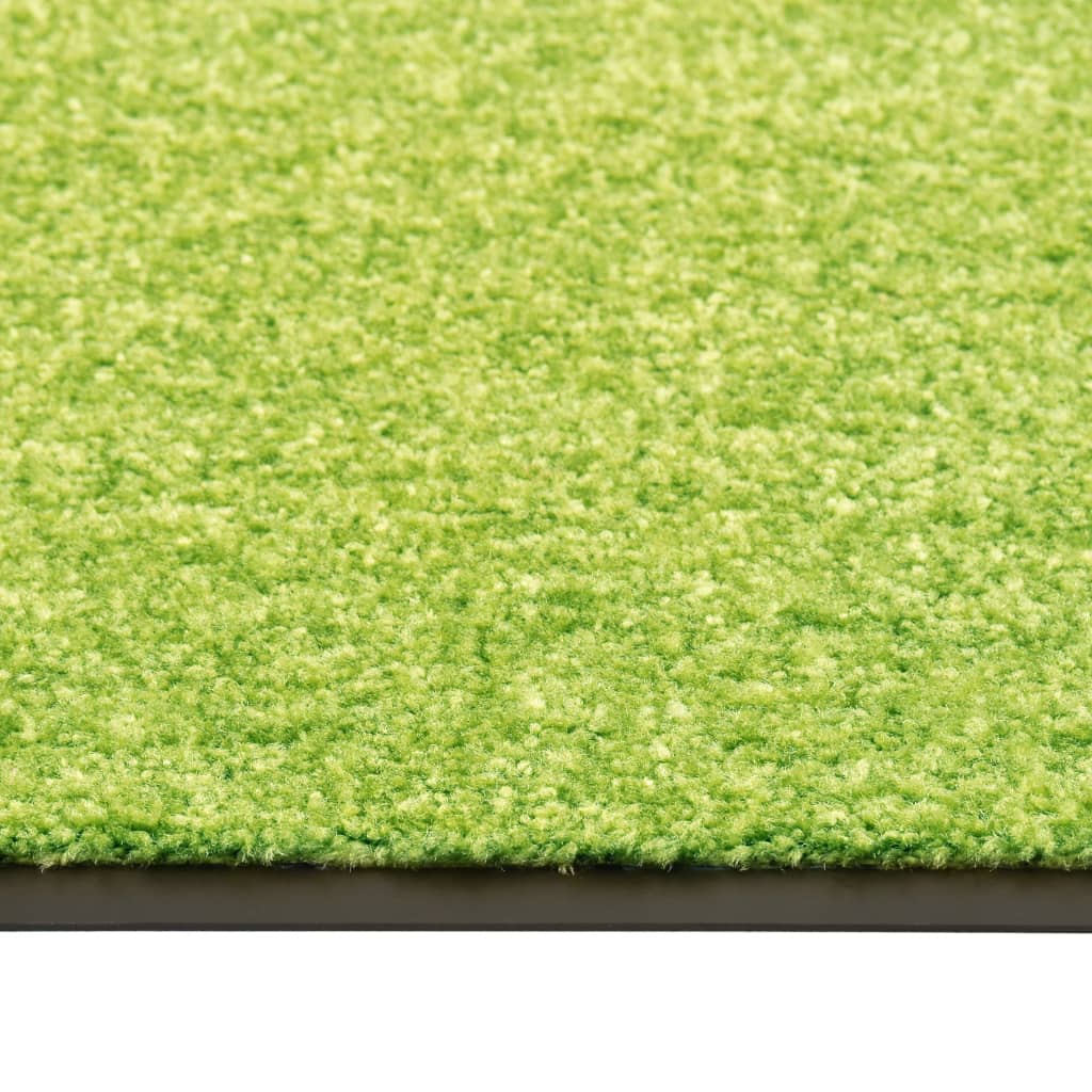 vidaXL vaskbar dørmåtte 120x180 cm grøn