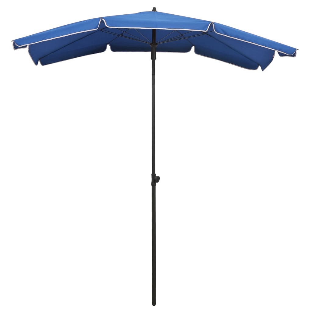 vidaXL halv parasol med stang 200x130 cm azurblå