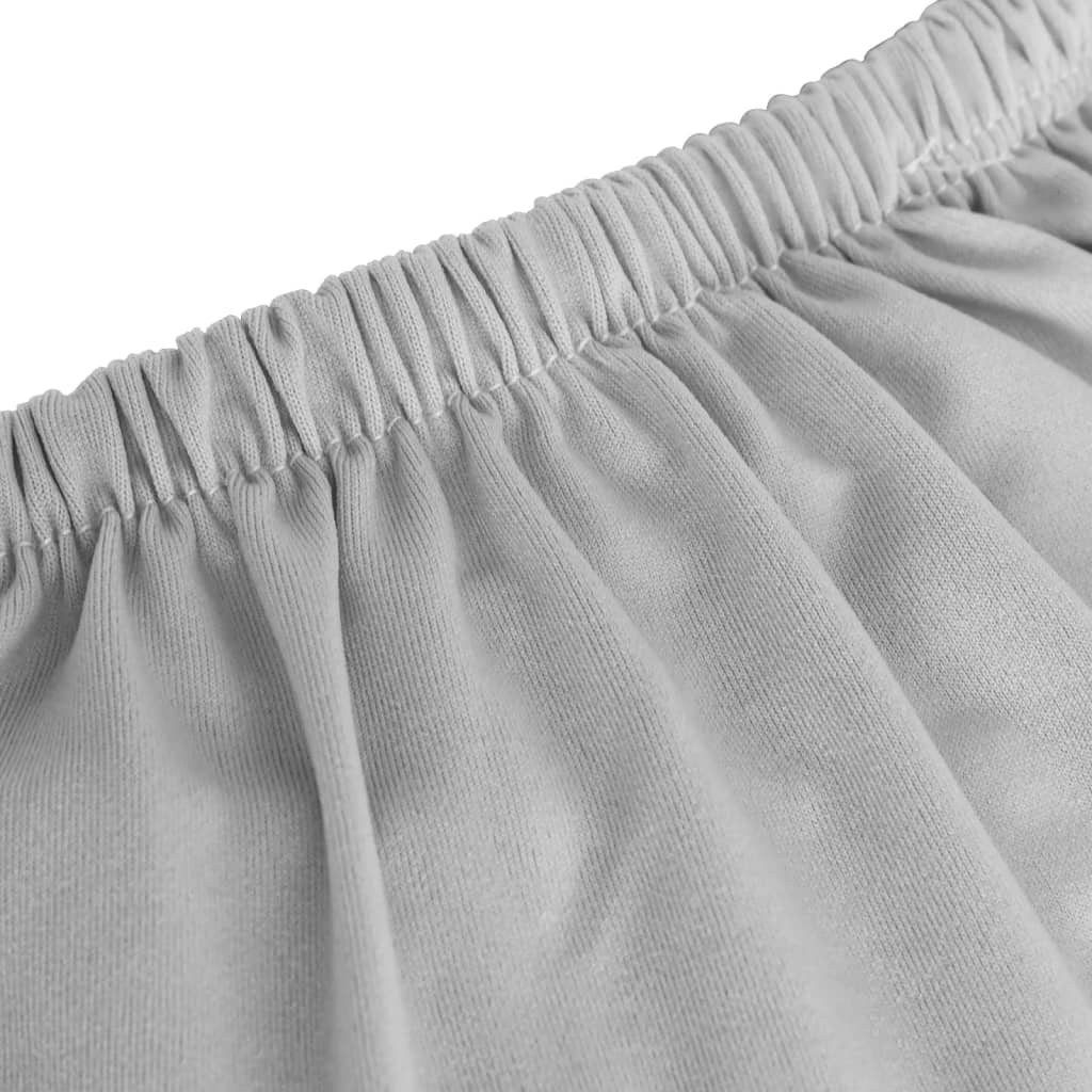 vidaXL elastisk 2-personers sofabetræk polyesterjersey grå