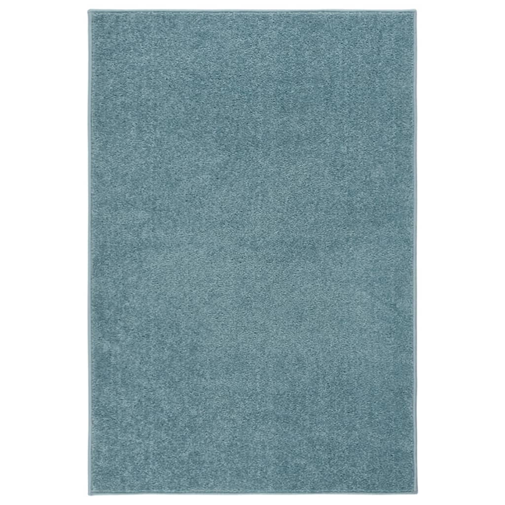 vidaXL gulvtæppe 200x290 cm kort luv blå