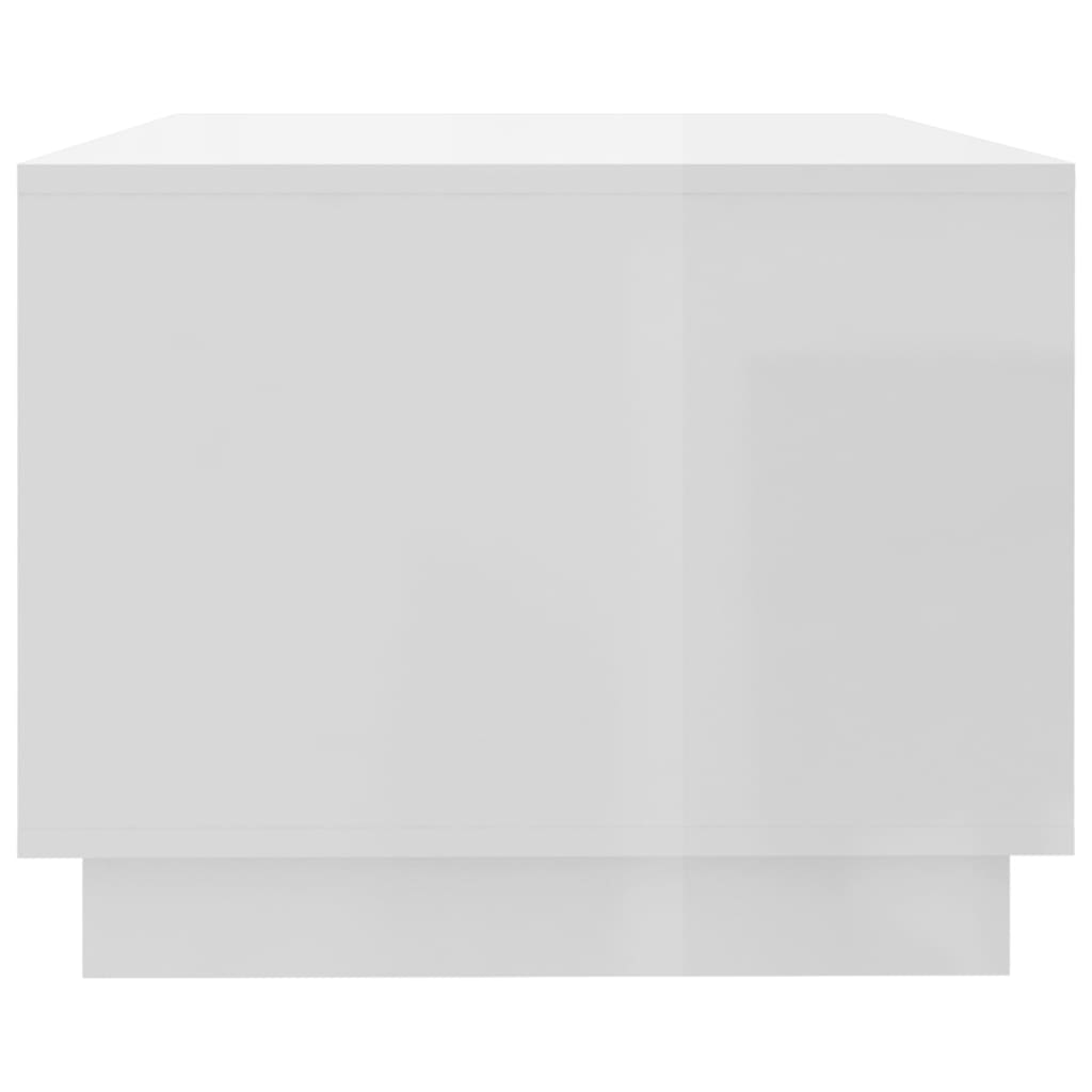 vidaXL sofabord 102x55x43 cm spånplade hvid højglans
