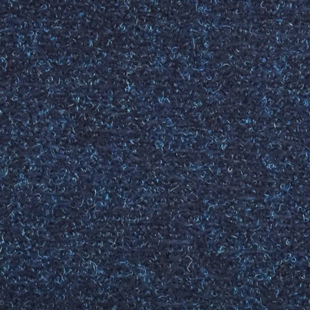 vidaXL selvklæbende trappemåtter 10 stk. 56x17x3 cm tuftet marineblå