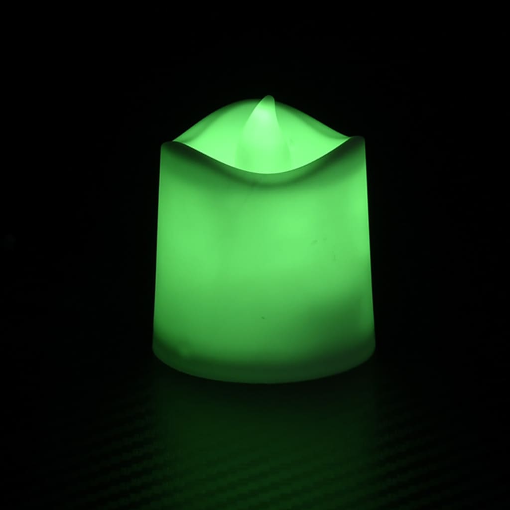 vidaXL LED-stearinlys 12 stk. farverigt lys