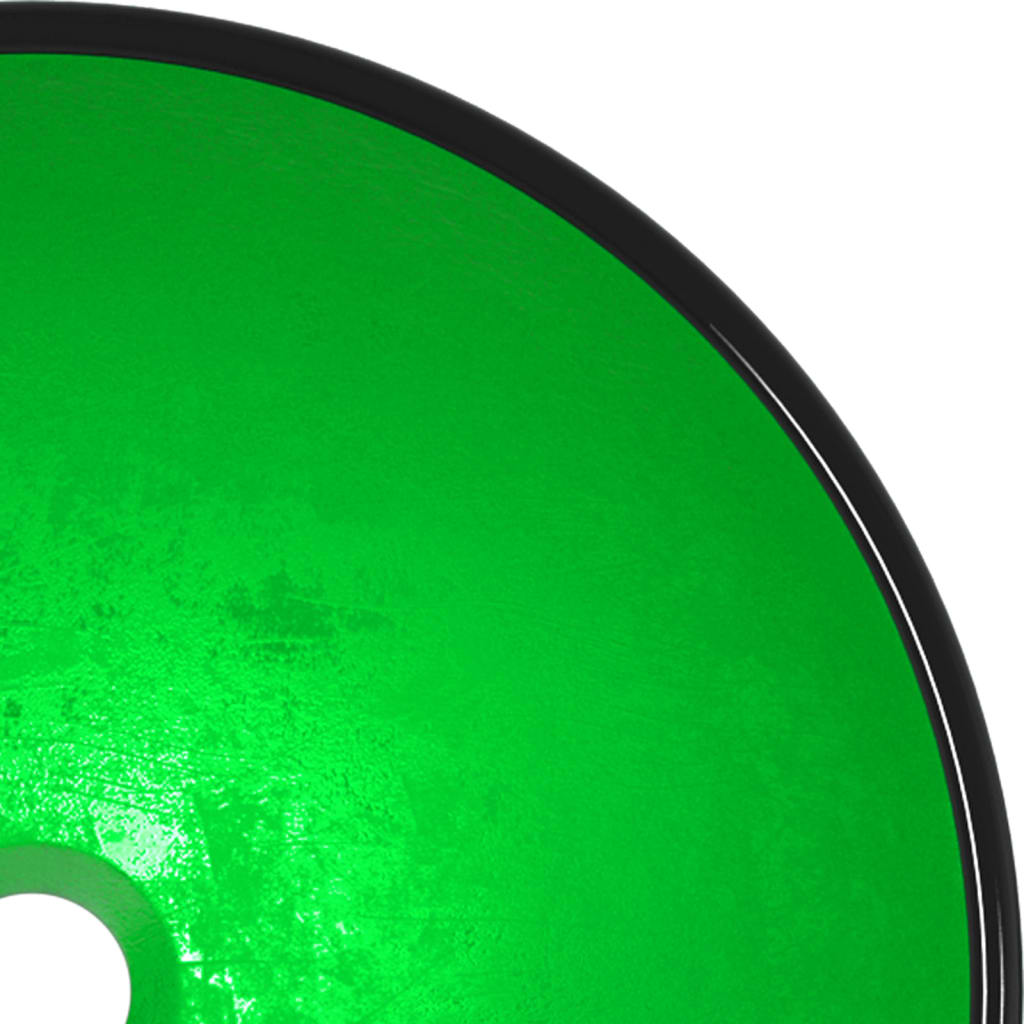 vidaXL håndvask 42x14 cm hærdet glas grøn