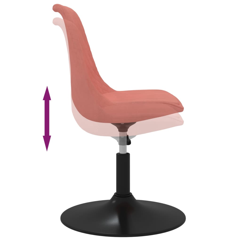 vidaXL drejelige spisebordsstole 4 stk. fløjl lyserød