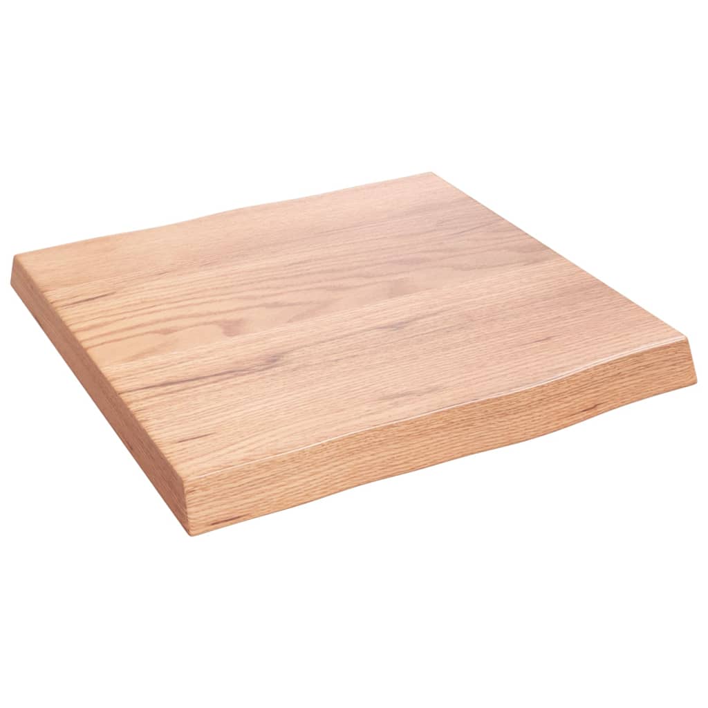 vidaXL bordplade 40x40x(2-4) cm naturlig kant behandlet træ lysebrun