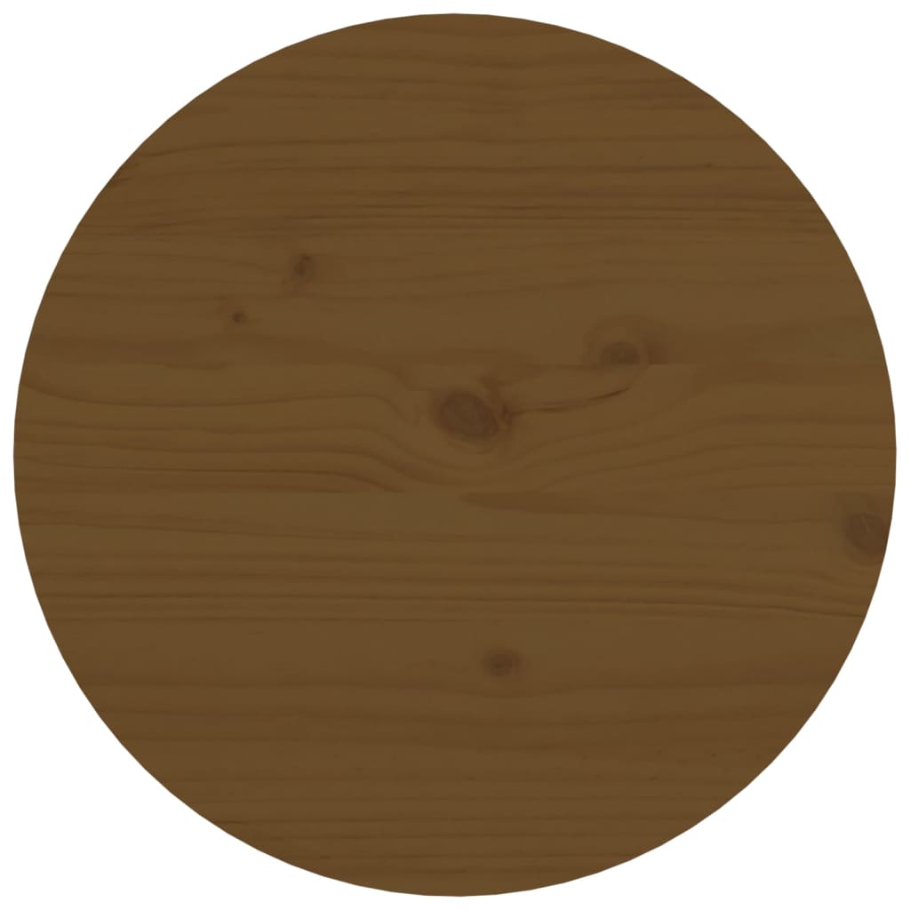 vidaXL sofabord Ø 55x60 cm massivt fyrretræ gyldenbrun