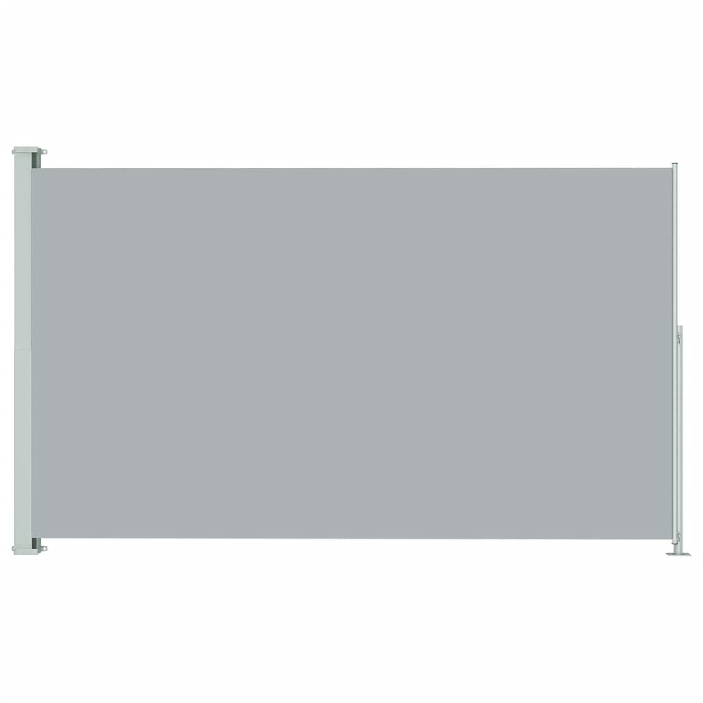 vidaXL sammenrullelig sidemarkise til terrassen 180x300 cm grå