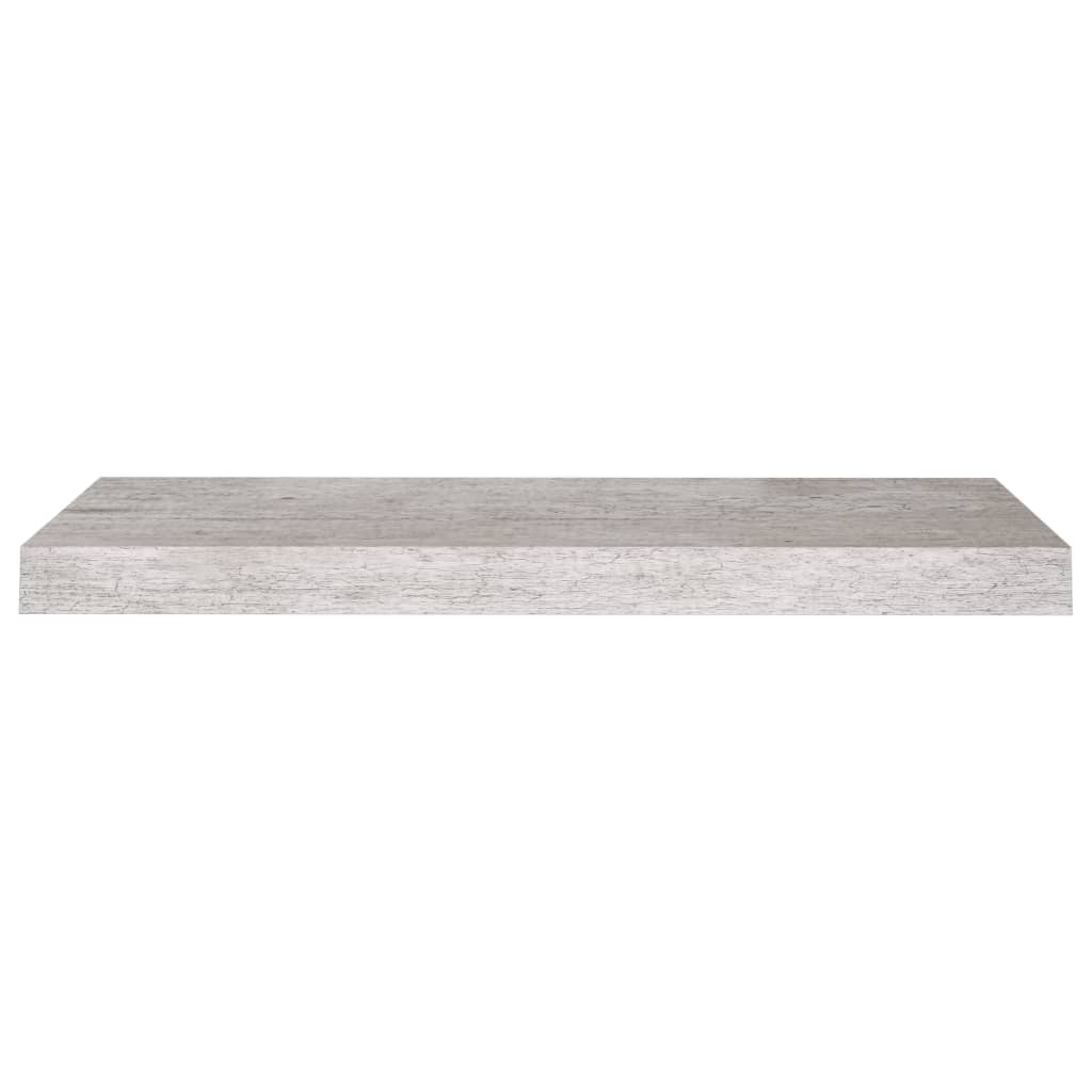 vidaXL væghylde 60x23,5x3,8 cm MDF betongrå