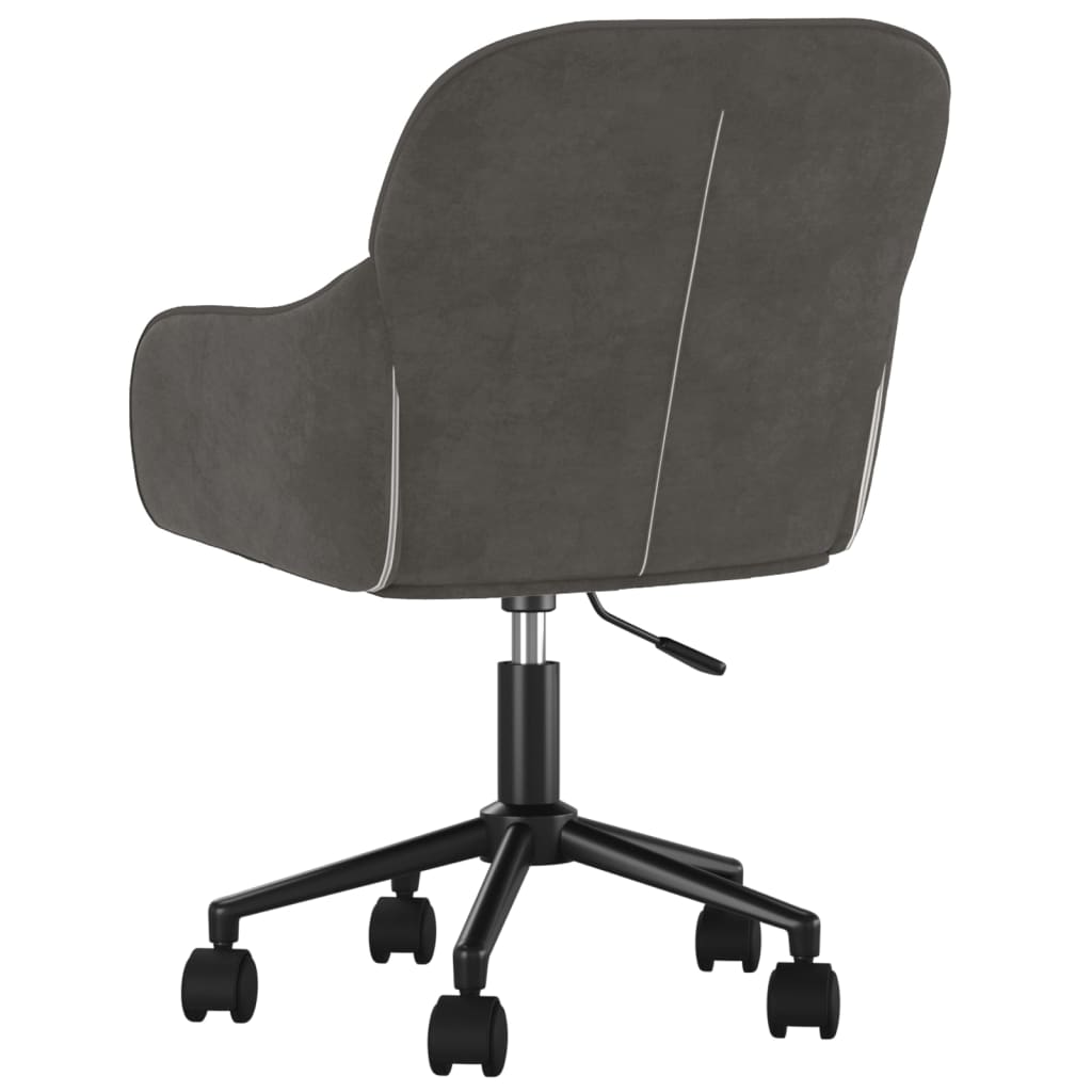vidaXL drejelige spisebordsstole 2 stk. fløjl mørkegrå