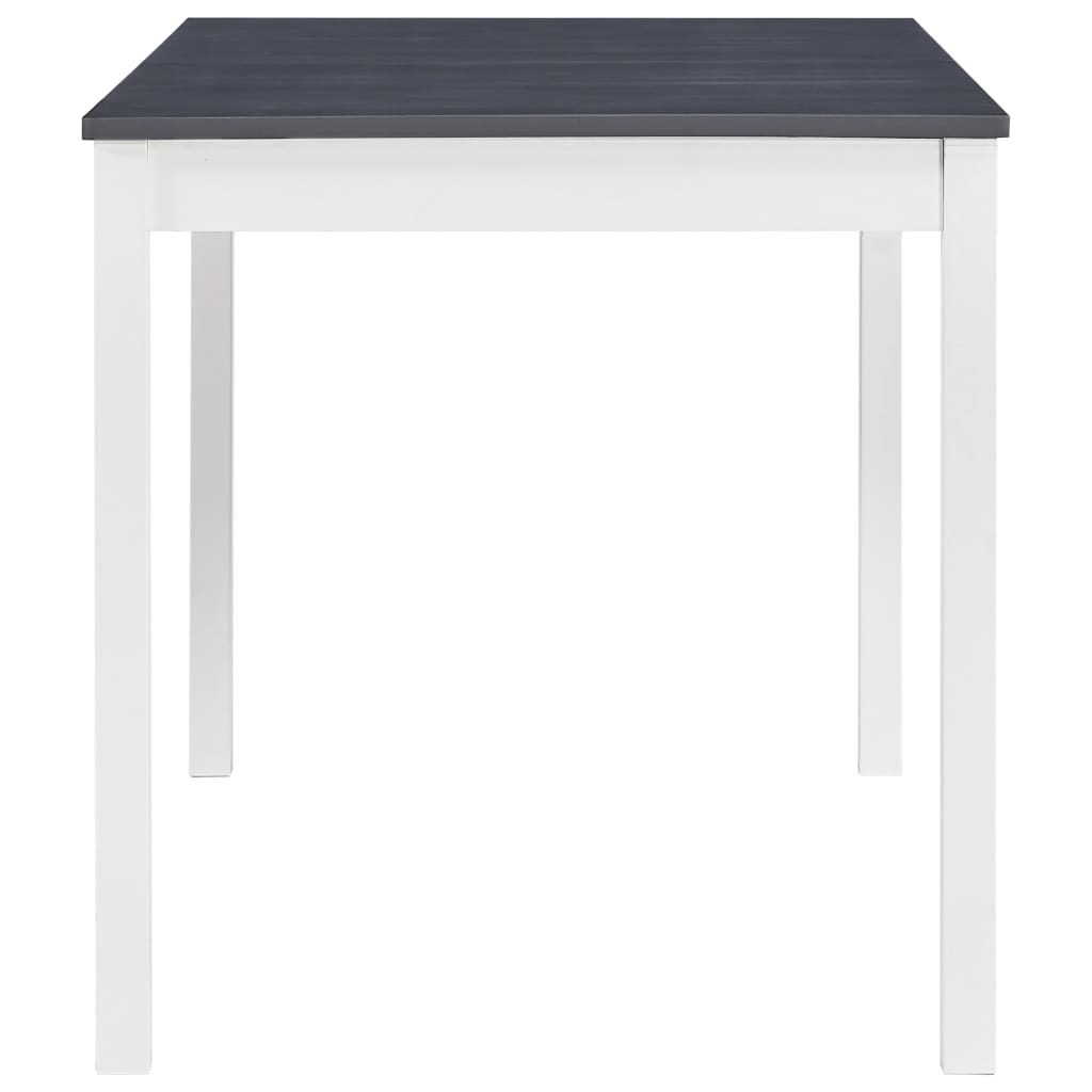vidaXL spisebord 140 x 70 x 73 cm fyrretræ hvid og grå