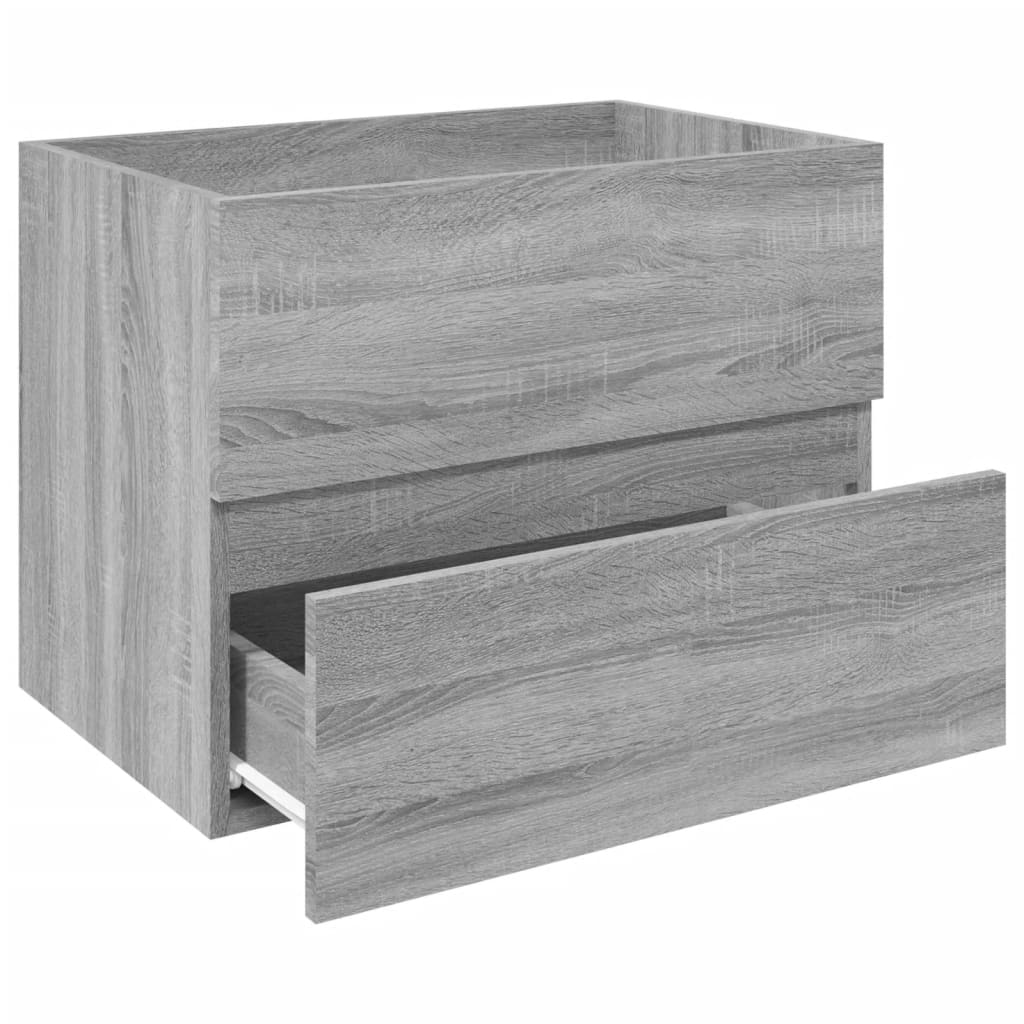 vidaXL badeværelsesskab 60x38,5x45 cm konstrueret træ grå sonoma-eg