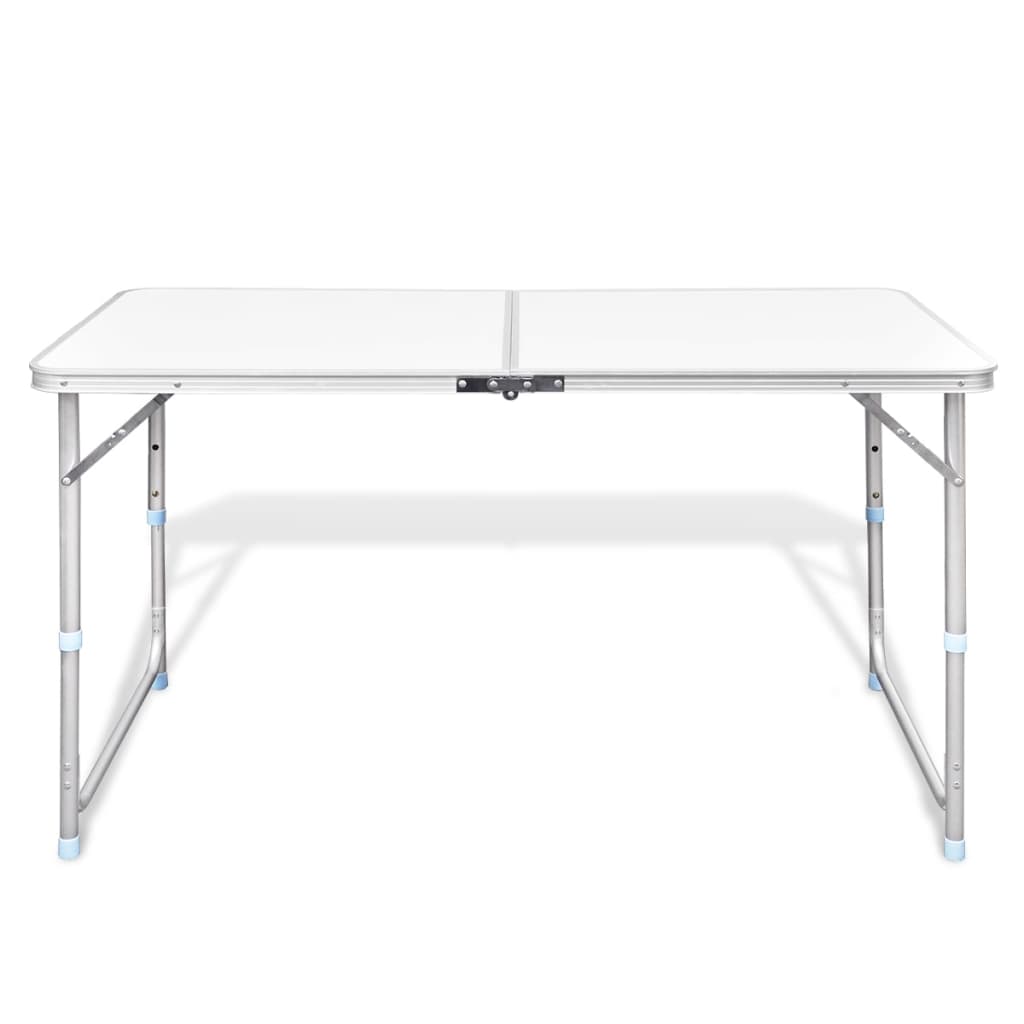 vidaXL sammenklappeligt campingbord justérbart aluminium 120 x 60 cm
