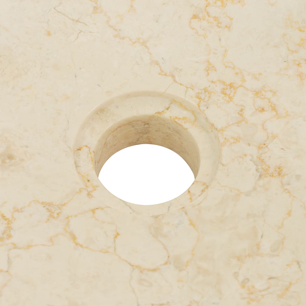 vidaXL håndvask 40x12 cm marmor cremefarvet