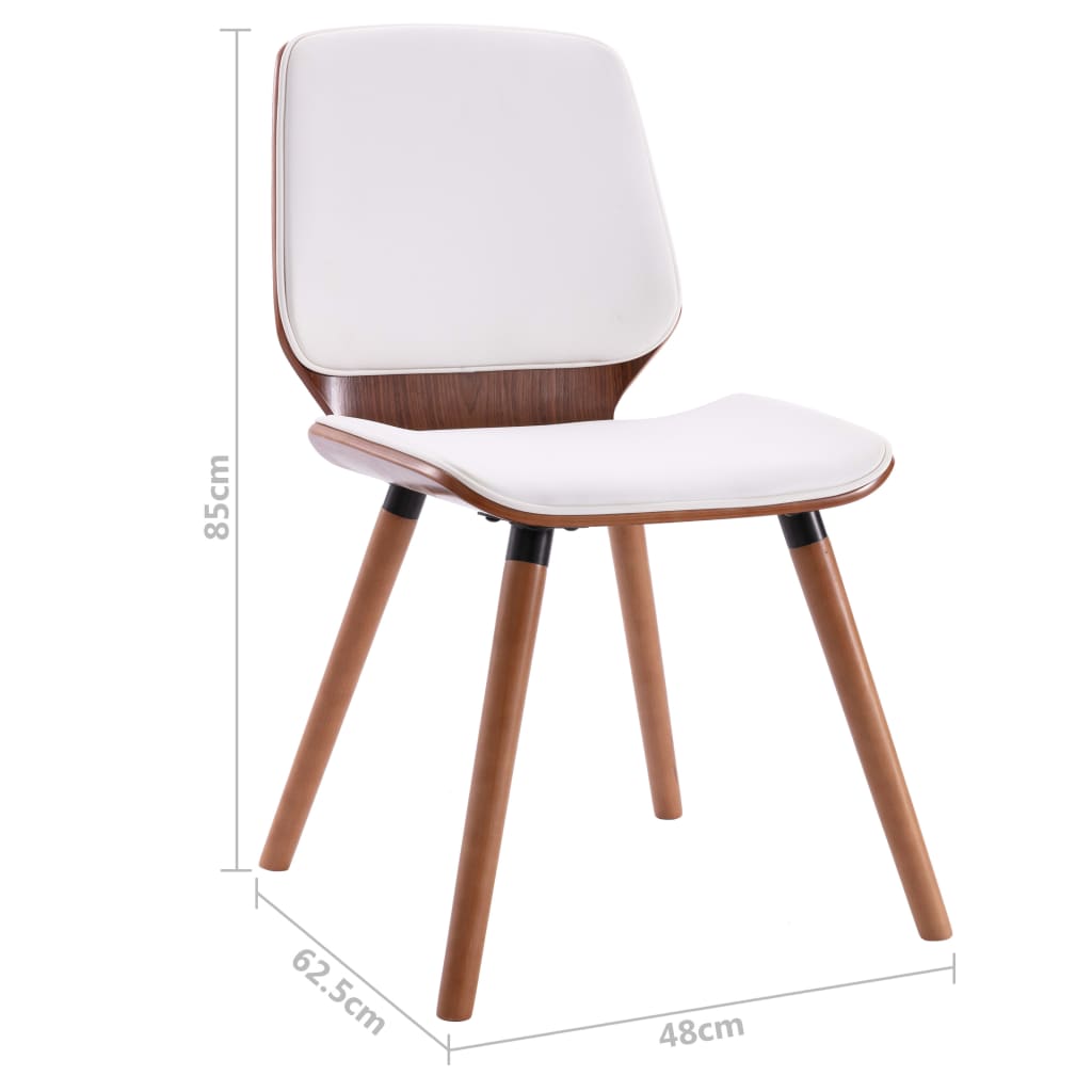 vidaXL spisebordsstole 4 stk. kunstlæder hvid