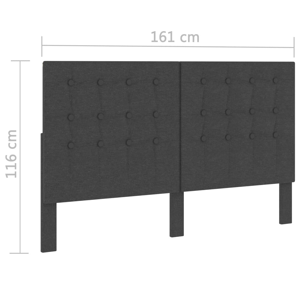 vidaXL seng med boxmadras 160x200 cm stof mørkegrå