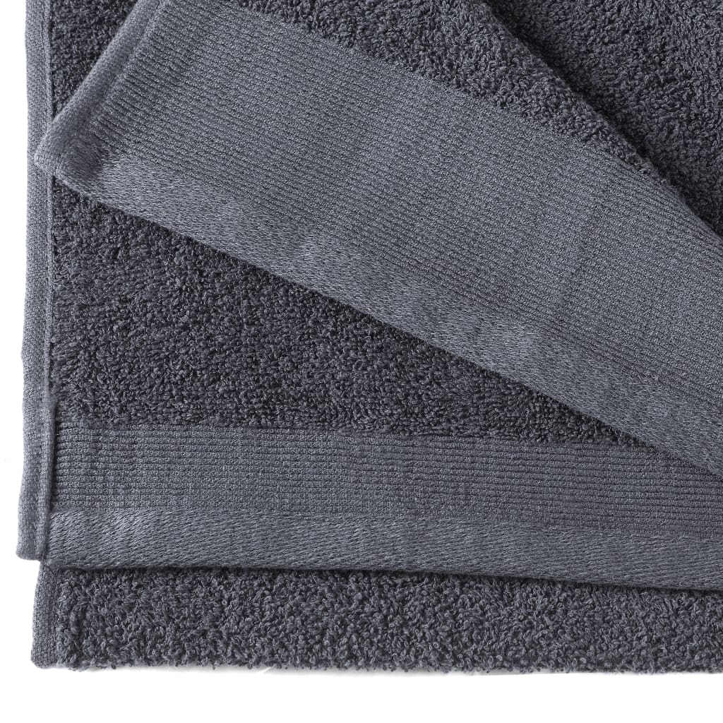 vidaXL håndklæder 2 stk. bomuld 450 gsm 50x100 cm antracitgrå