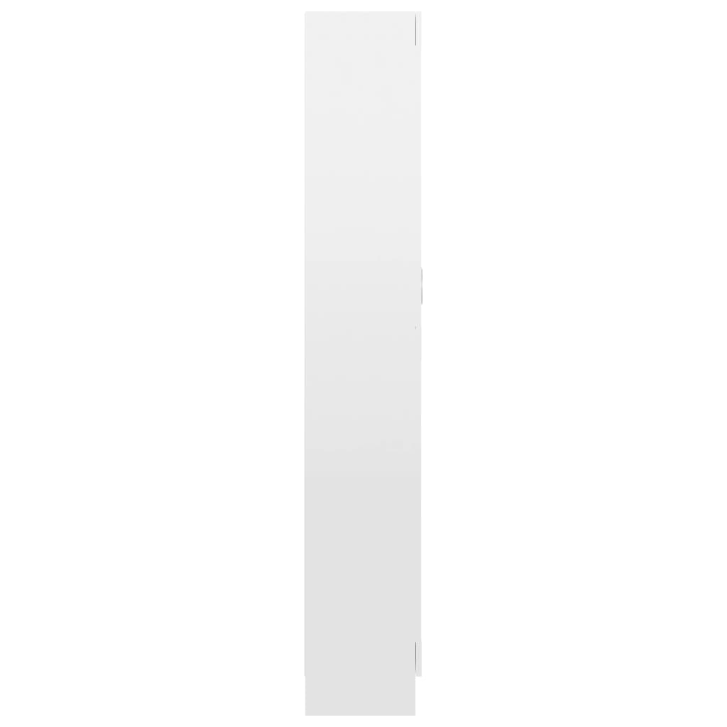 vidaXL bogskab 82,5x30,5x185,5 cm spånplade hvid højglans