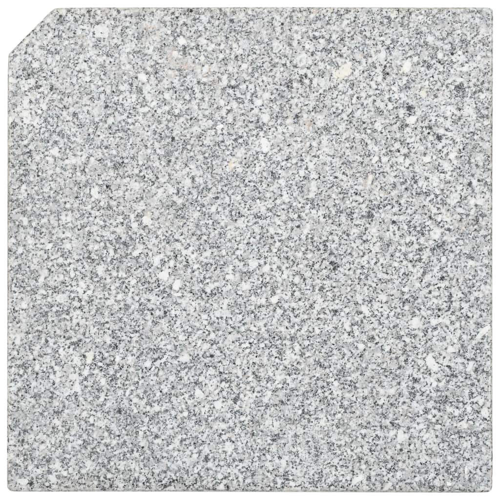 vidaXL parasolvægtplader 4 stk. granit 100 kg firkantet grå