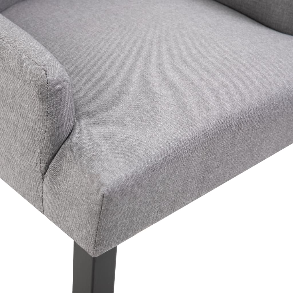 vidaXL spisebordsstole med armlæn 2 stk. stof lysegrå
