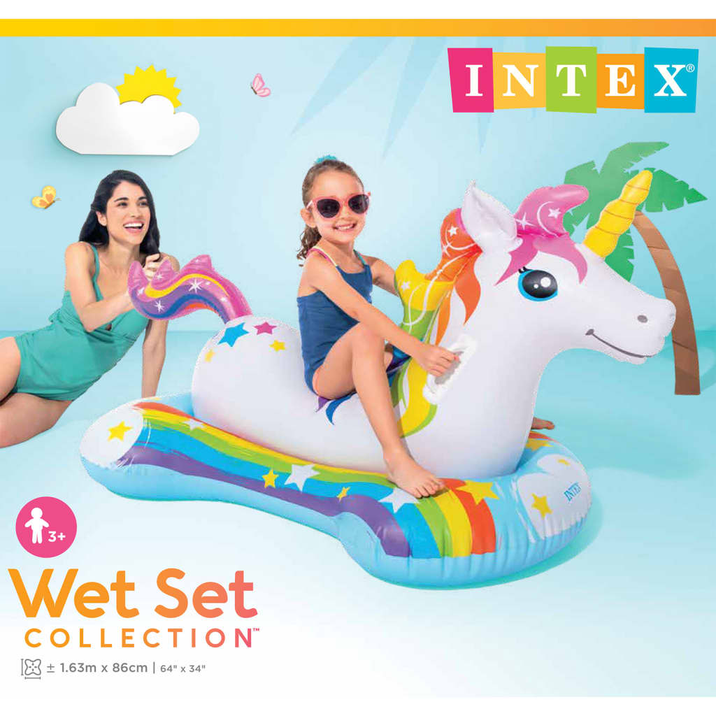 Intex ride on-bademadras Unicorn 163x86 cm