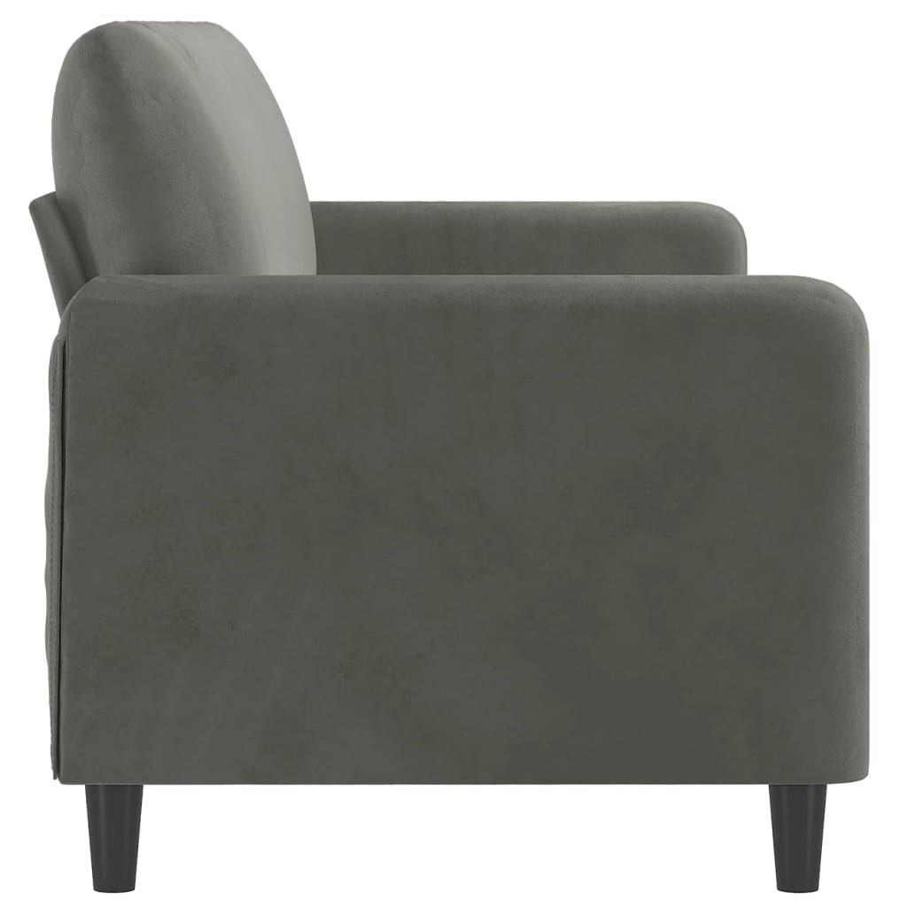 vidaXL 3-personers sofa 180 cm fløjl mørkegrå