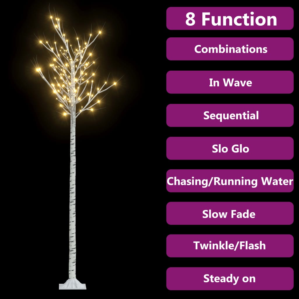 vidaXL lystræ 200 LED'er 2,2 m indendørs/udendørs pil varmt hvidt lys