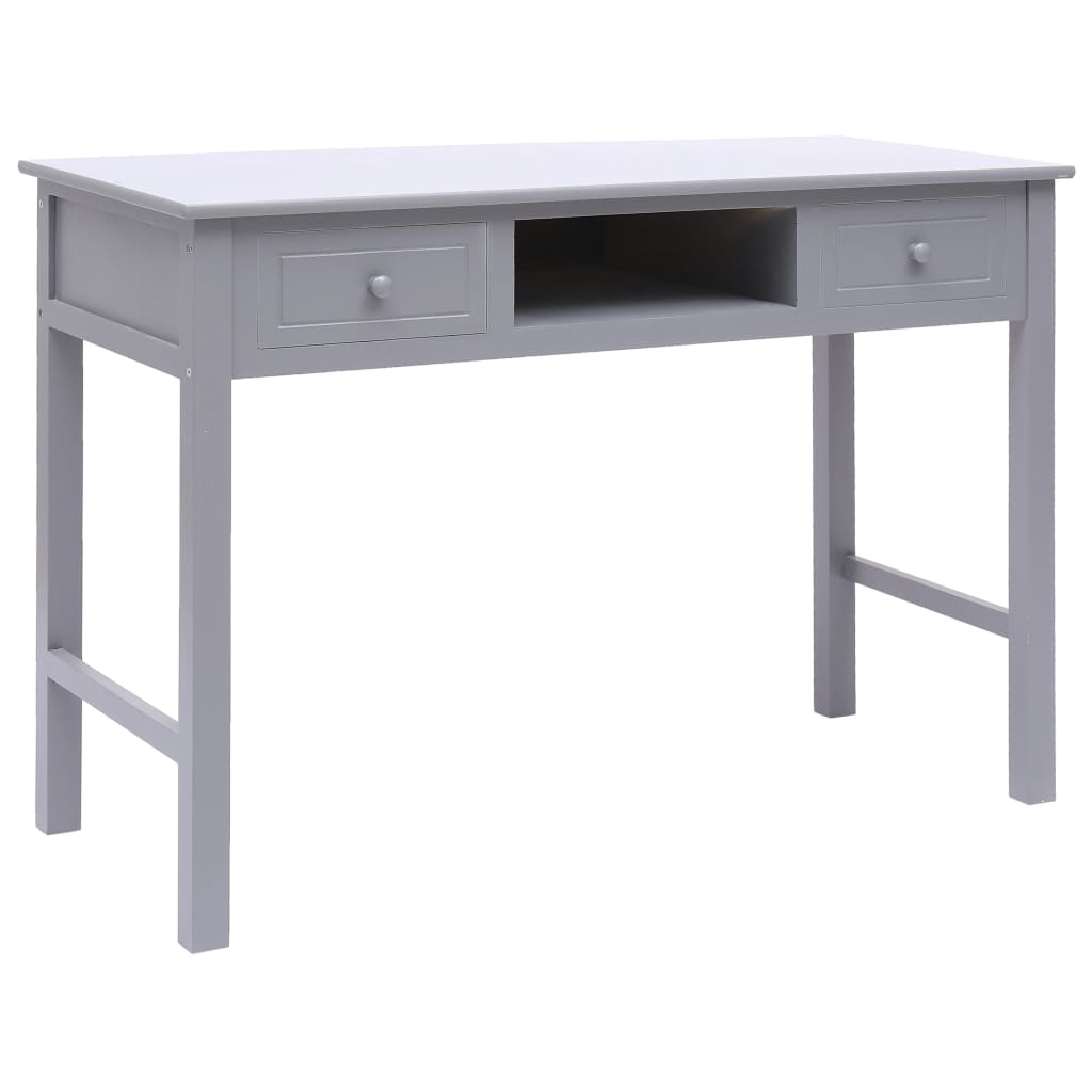 vidaXL skrivebord 110 x 45 x 76 cm træ grå