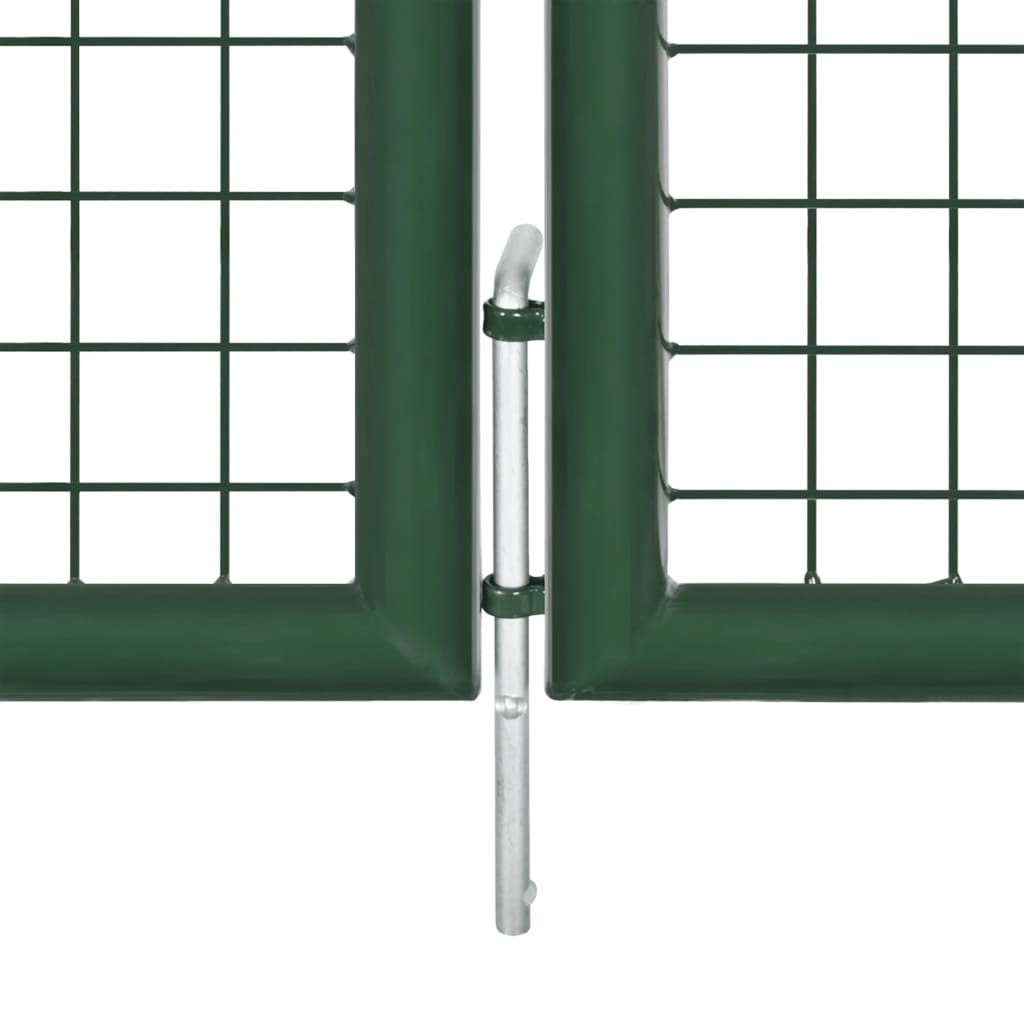 vidaXL havelåge trådnet 400x75 cm stål grøn