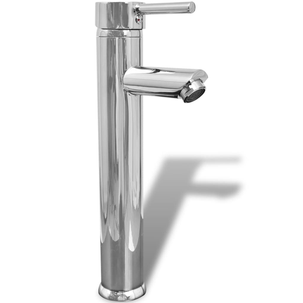 vidaXL sæt med badeværelsesmøbler m/håndvask + vandhane 4 dele beige