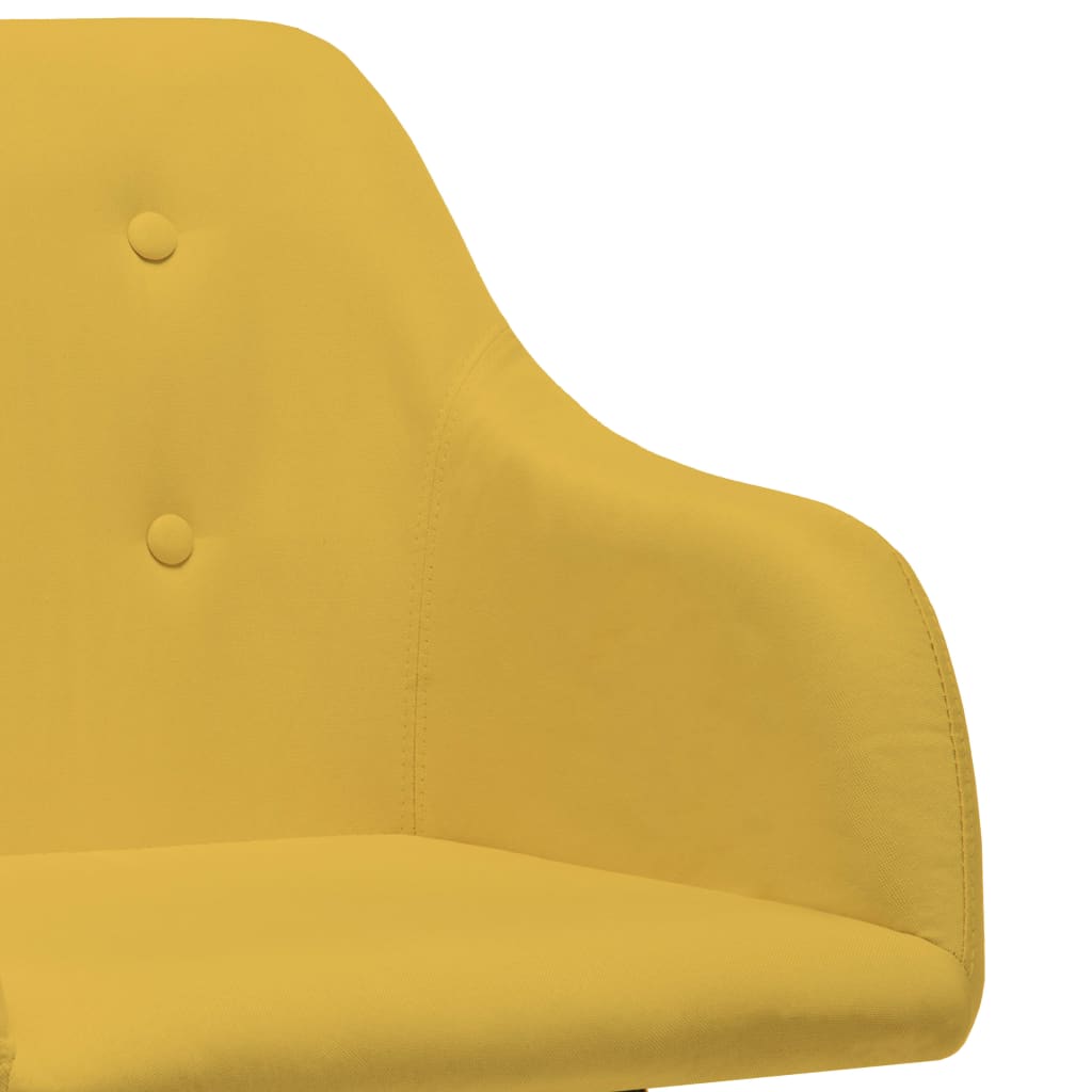 vidaXL spisebordsstole 6 stk. stof sennepsgul