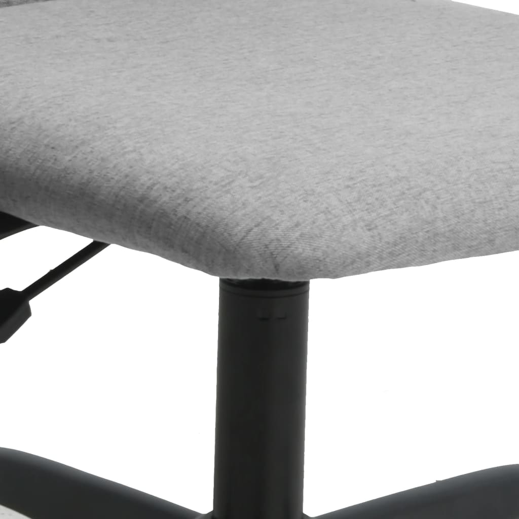 vidaXL kontorstol med justerbar højde meshstof lysegrå