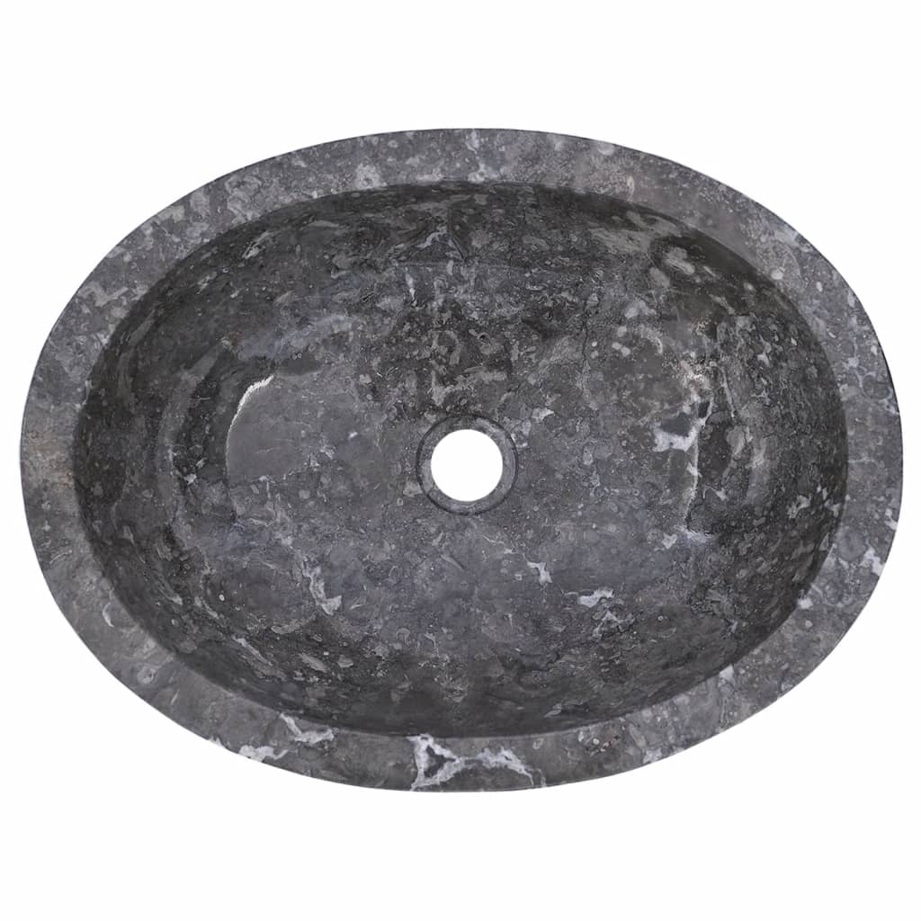 vidaXL håndvask 53x40x15 cm marmor grå