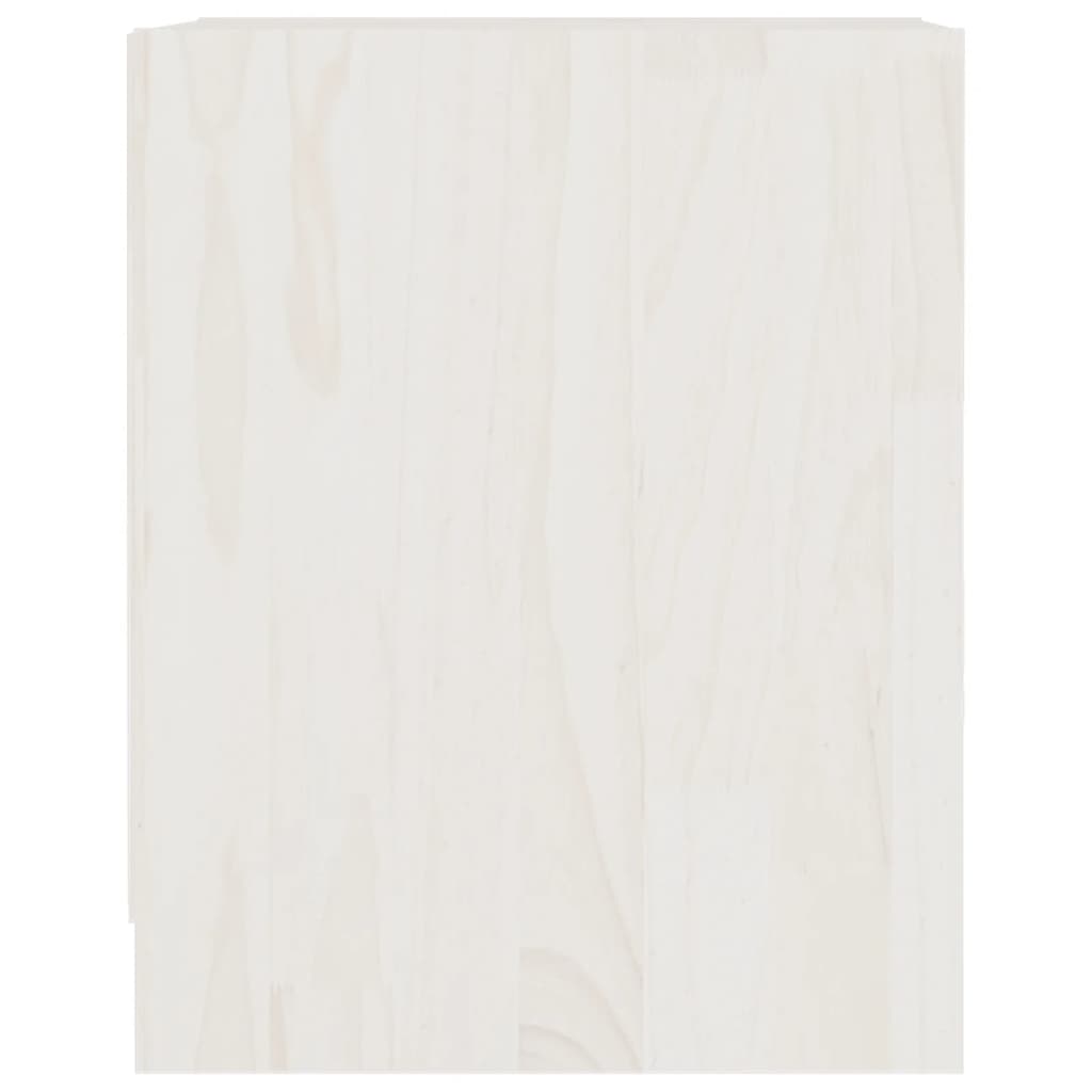 vidaXL sengeskabe 2 stk. 35,5x33,5x41,5 cm massivt fyrretræ hvid