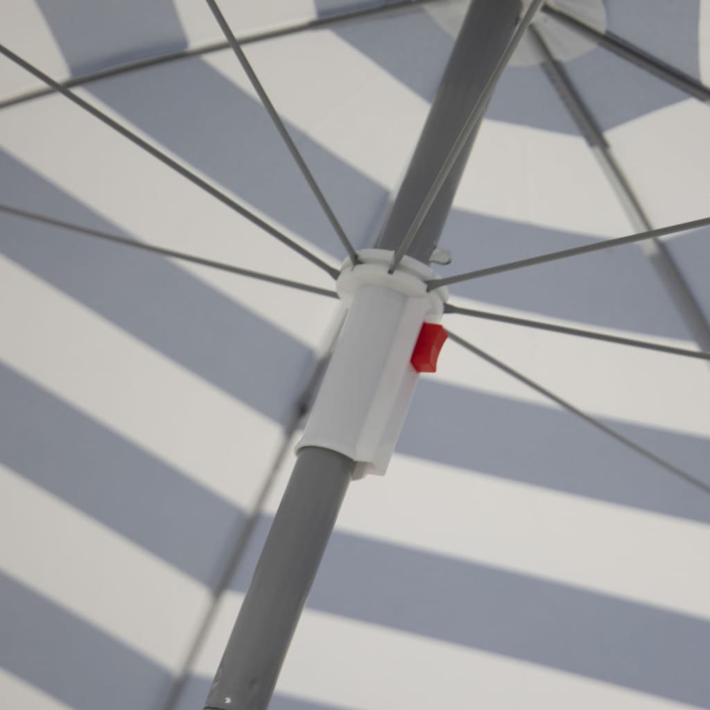 Bo-Camp parasol Beach 160 cm blå og hvid