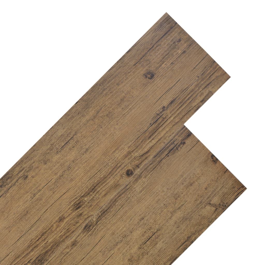 vidaXL PVC-gulvplanker 5,26 m² 2 mm valnød brun
