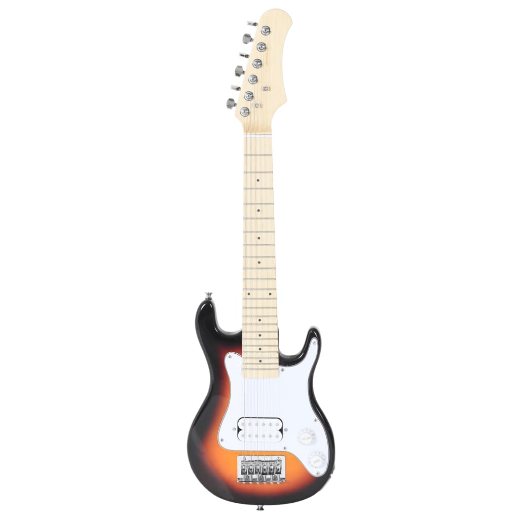 vidaXL elektrisk guitar til børn inkl. taske 3/4 30" brun og hvid