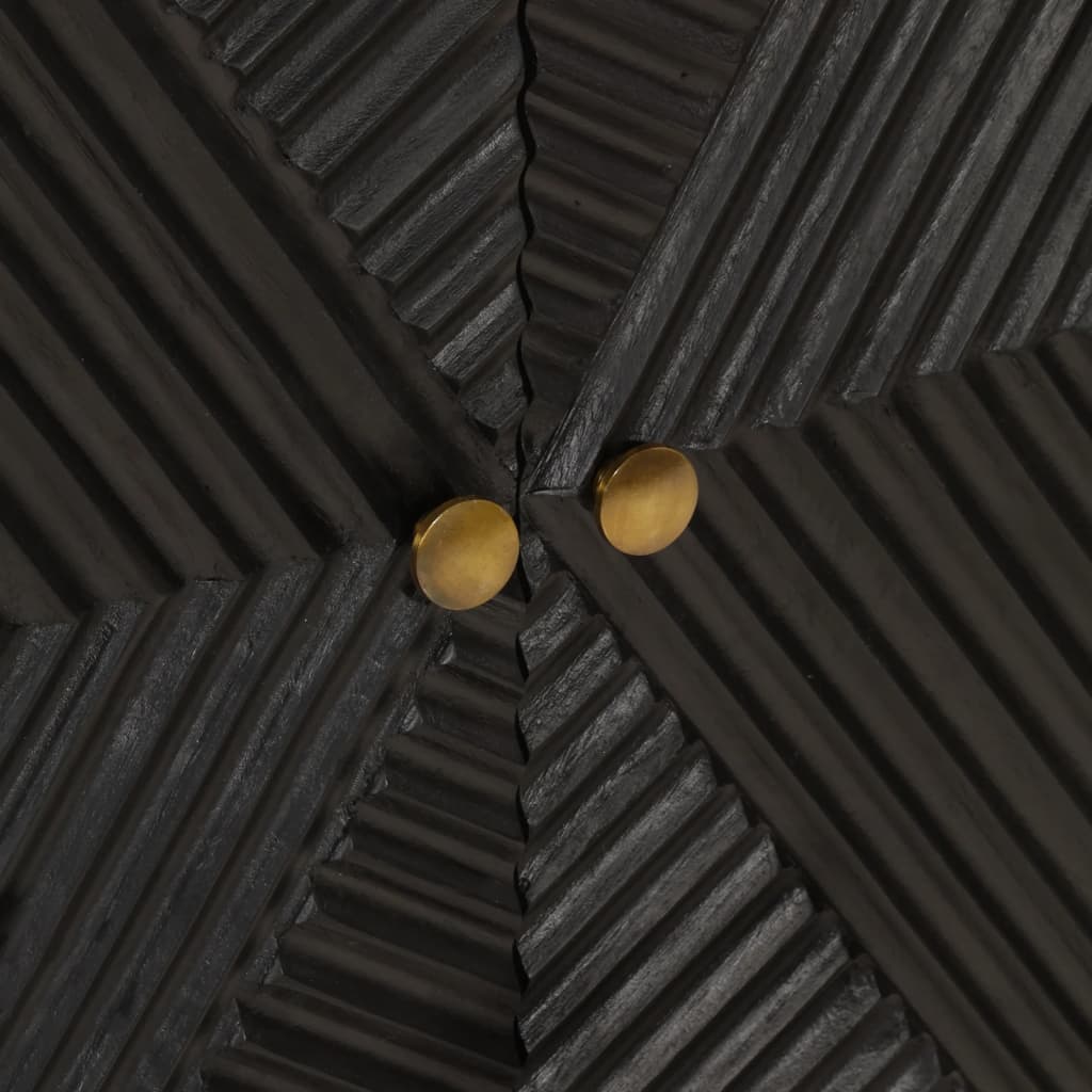 vidaXL skænk 55x30x76 cm massivt mangotræ og jern sort