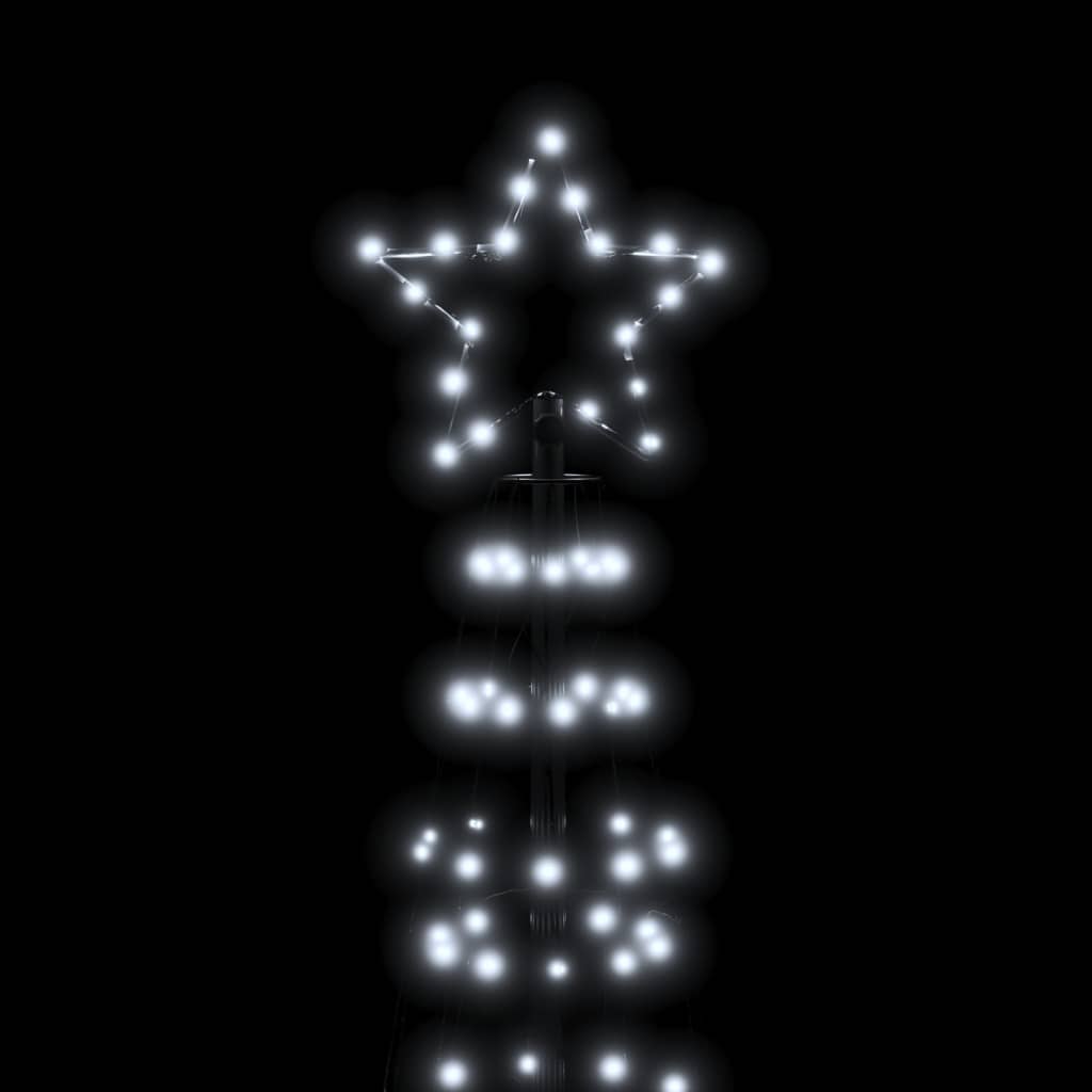 vidaXL lysende juletræ med spyd 570 LED'er 300 cm koldt hvidt lys