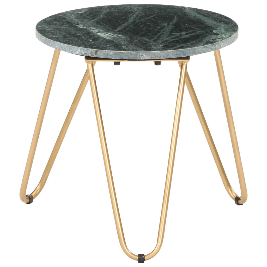 vidaXL sofabord 40x40x40 cm ægte sten med marmortekstur grøn
