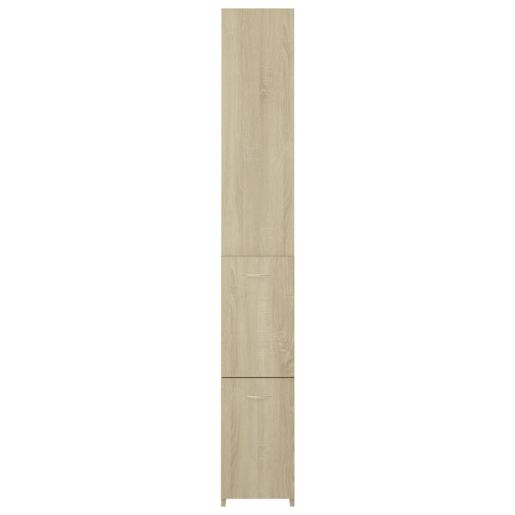 vidaXL badeværelsesskab 25x26,5x170 cm konstrueret træ sonoma-eg