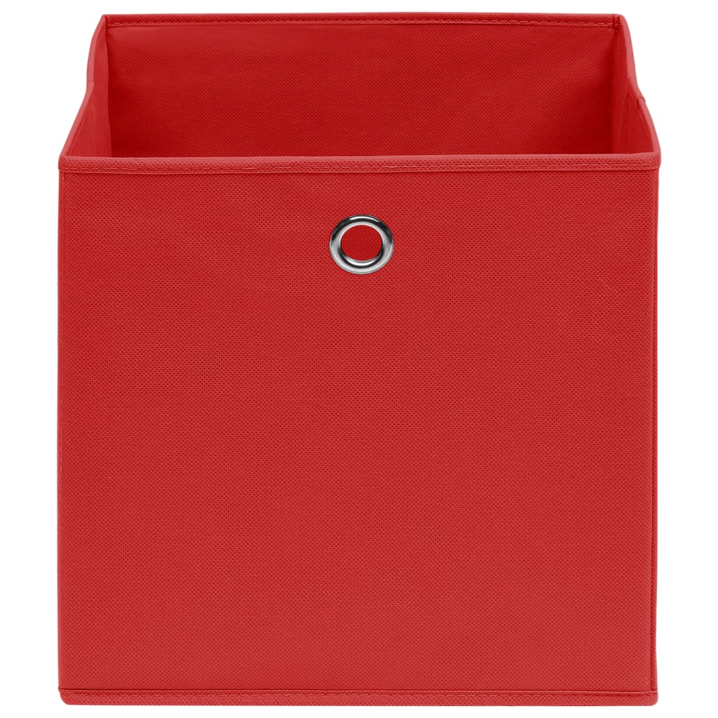 vidaXL opbevaringskasser 10 stk. ikke-vævet stof 28x28x28 cm rød