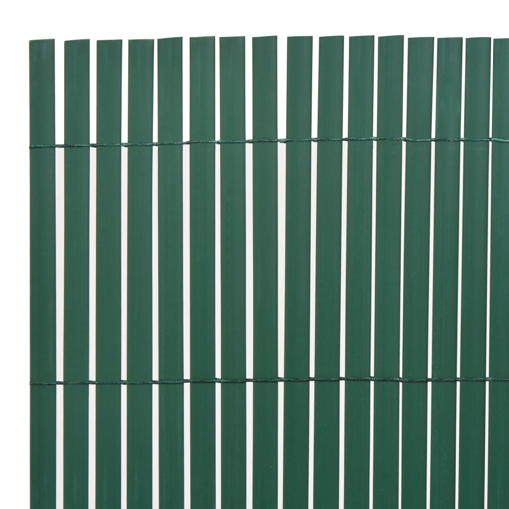 vidaXL dobbeltsidet havehegn PVC 90 x 500 cm grøn