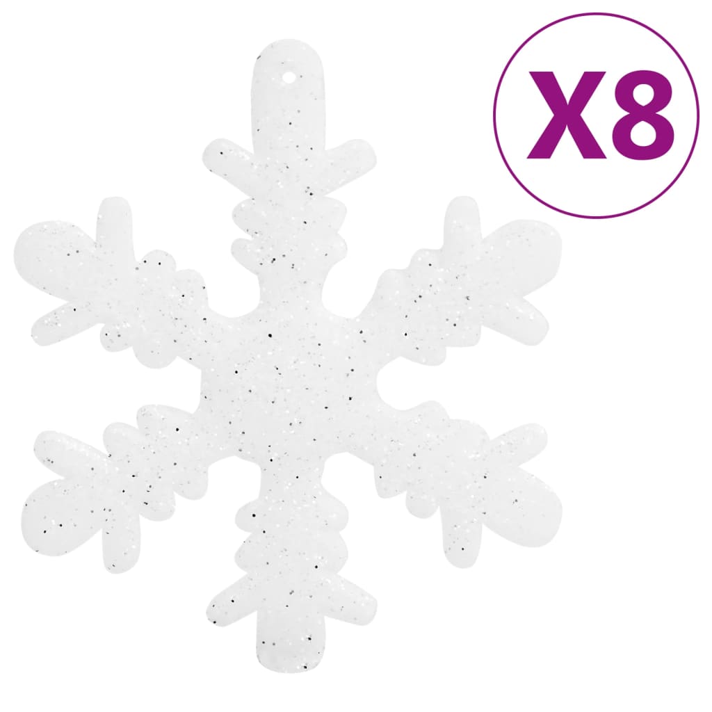vidaXL julekuglesæt 111 dele polystyren hvid