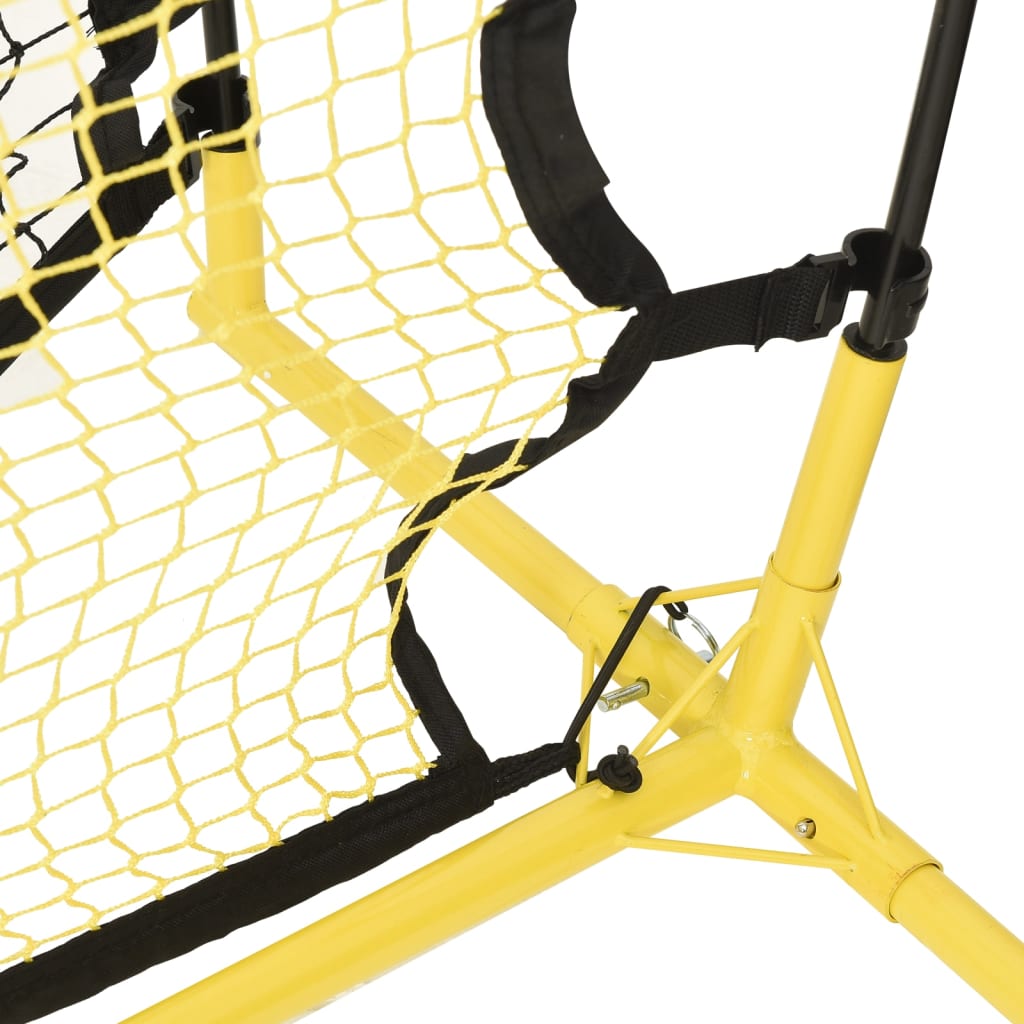 vidaXL fodbold-rebounder 183x85x120 cm polyester sort og gul