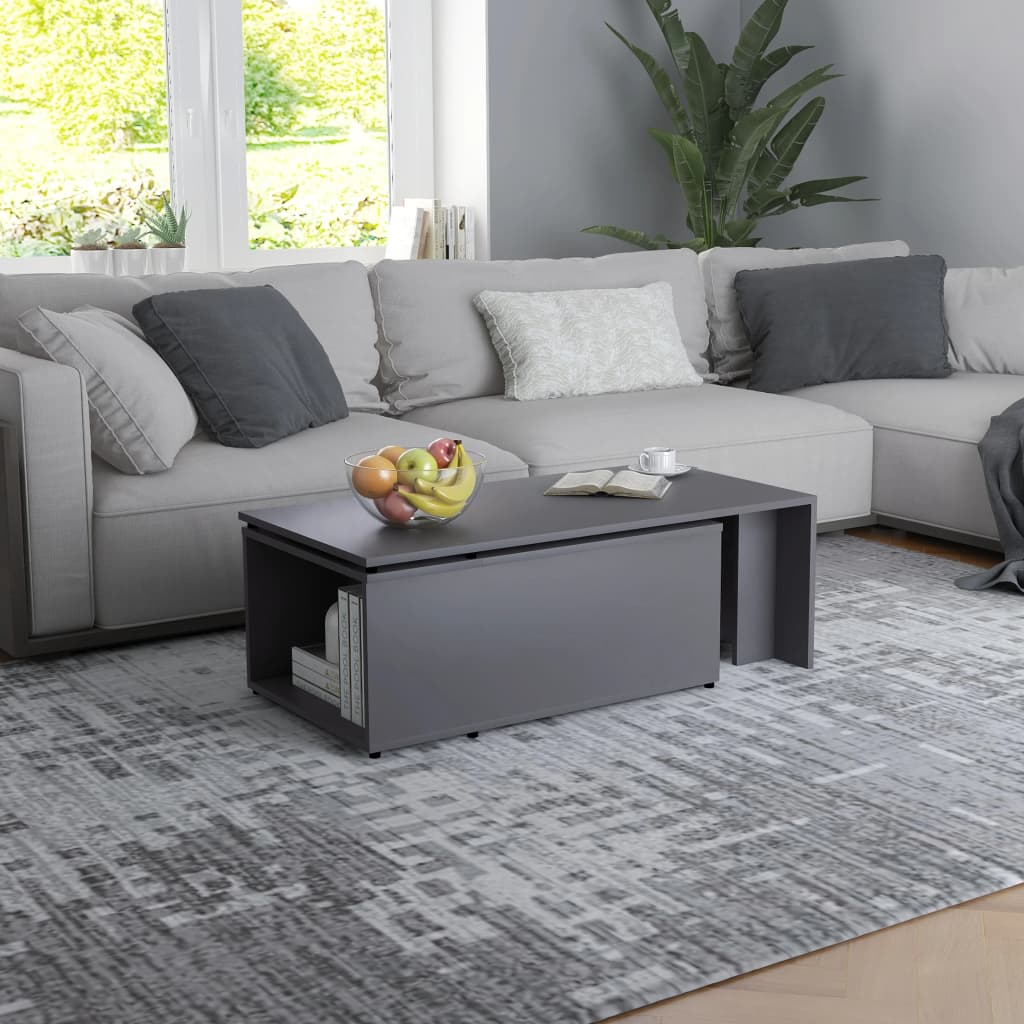 vidaXL sofabord 150x50x35 cm konstrueret træ grå