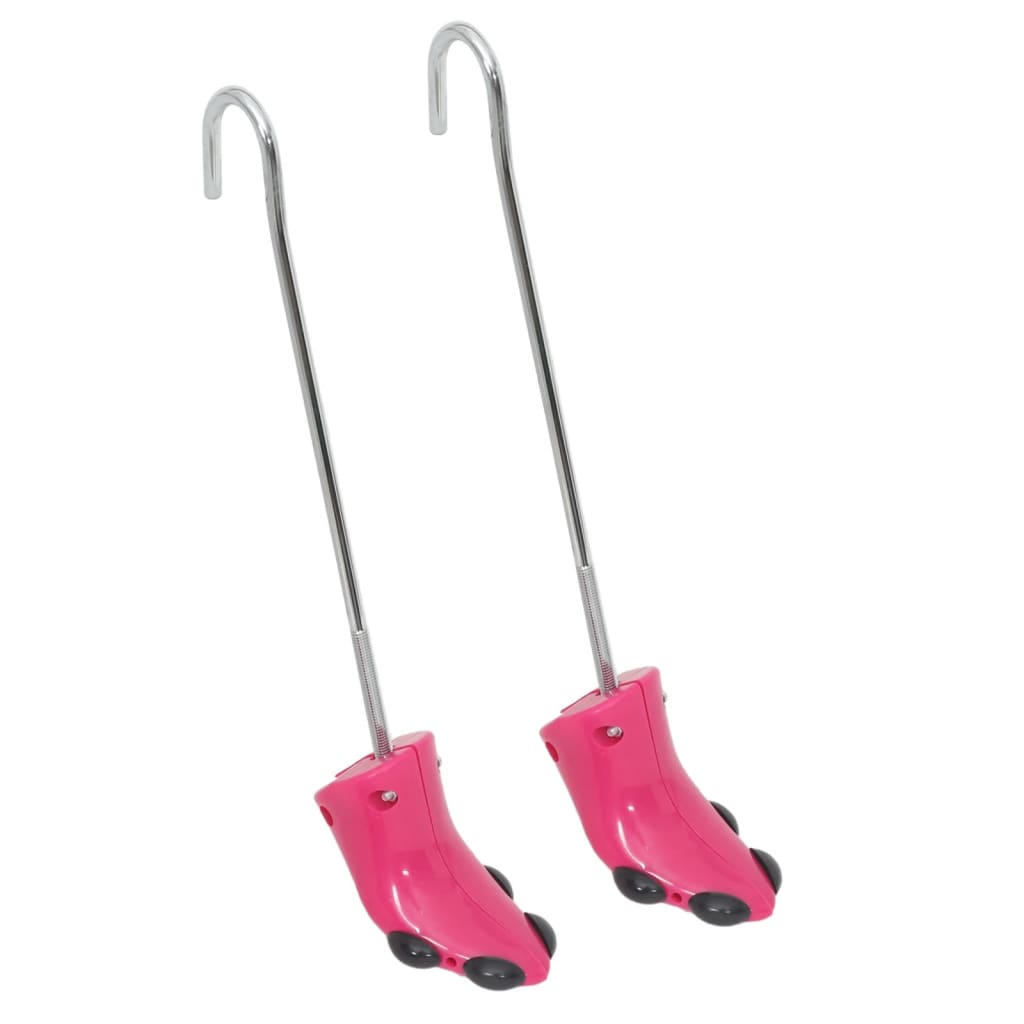 vidaXL skotræer til støvler med skohorn str. 34-40 plast pink