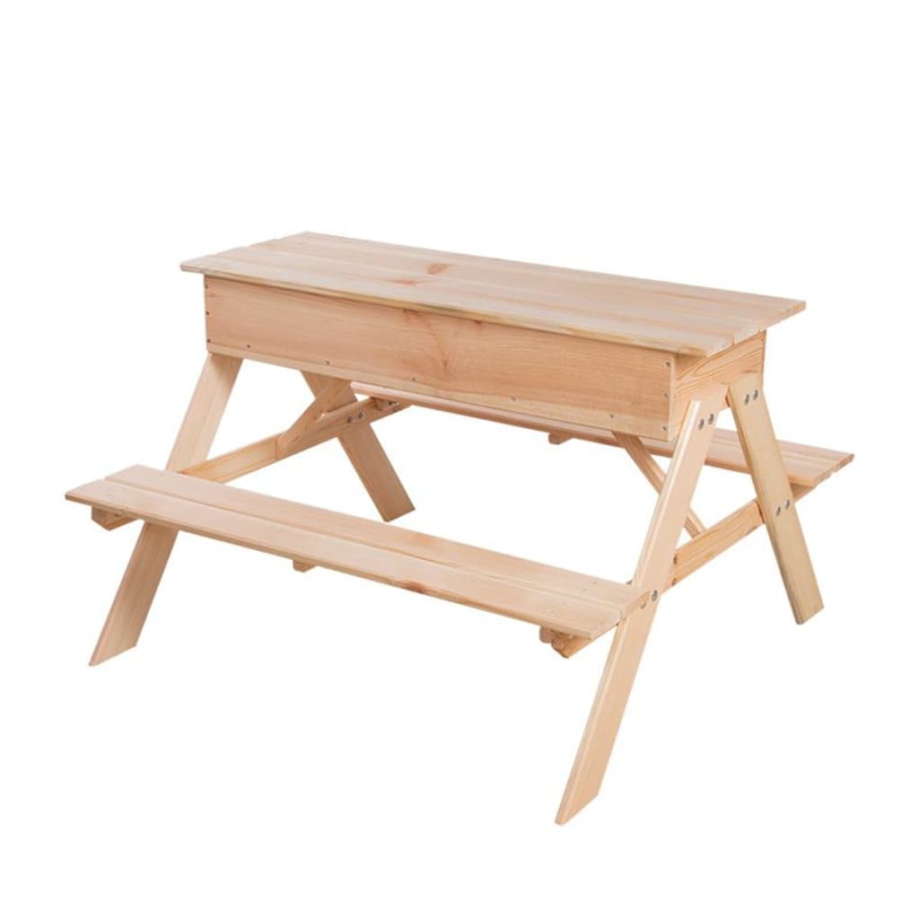 Esschert Design 2-i-1 picnicbord/sandkasse til børn